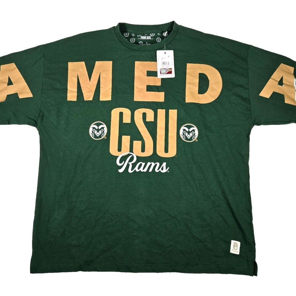 Pressbox Women's Colorado State Rams Green One Size Long Sleeve T-Shirt New